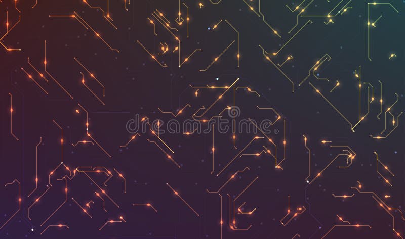 Context tehnologic. proces de calcul microcip. ilustrare științifică. rețea futuristă vector illustration