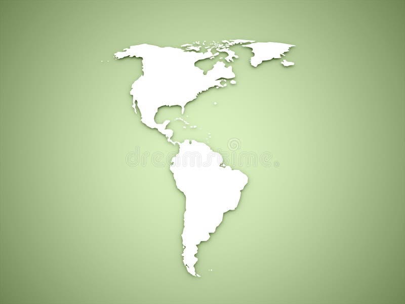 Continent de l'Amérique sur le vert illustration libre de droits Continent de l'Amérique sur le vert illustration libre de droits