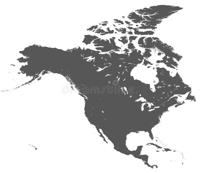 Continent North America Map Stock Vector Illustration Of Icon