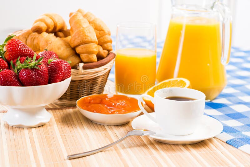 Continental breakfast stock image. Image of coffee, bread 32632539