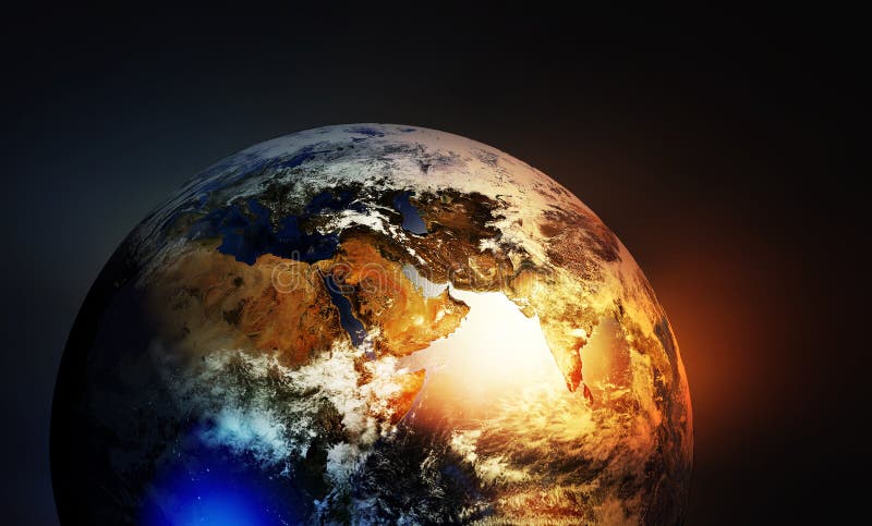 Continents entre l'Asie et l'Europe et de l'Afrique sur le globe de la terre illustration libre de droits Continents entre l'Asie et l'Europe et de l'Afrique sur le globe de la terre illustration libre de droits