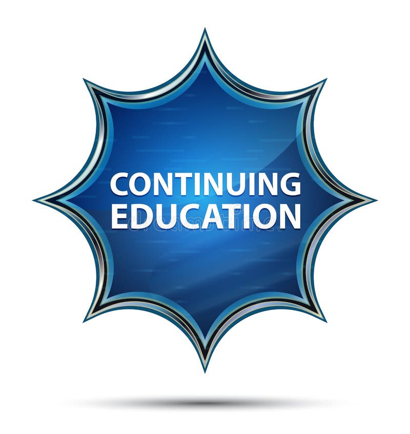 Continuing Education Modern Abstract Green Diamond Button Stock