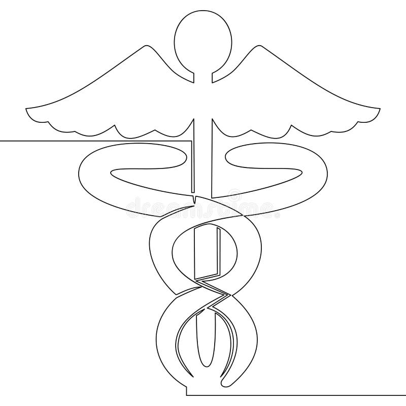 caduceus shield medical healthcare symbol vector illustration hand drawing  Stock Vector Image & Art - Alamy
