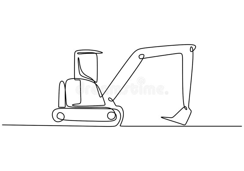 Premium Vector | Excavator drawing isolated on white background