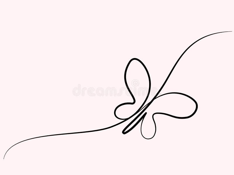 Continuous line butterfly