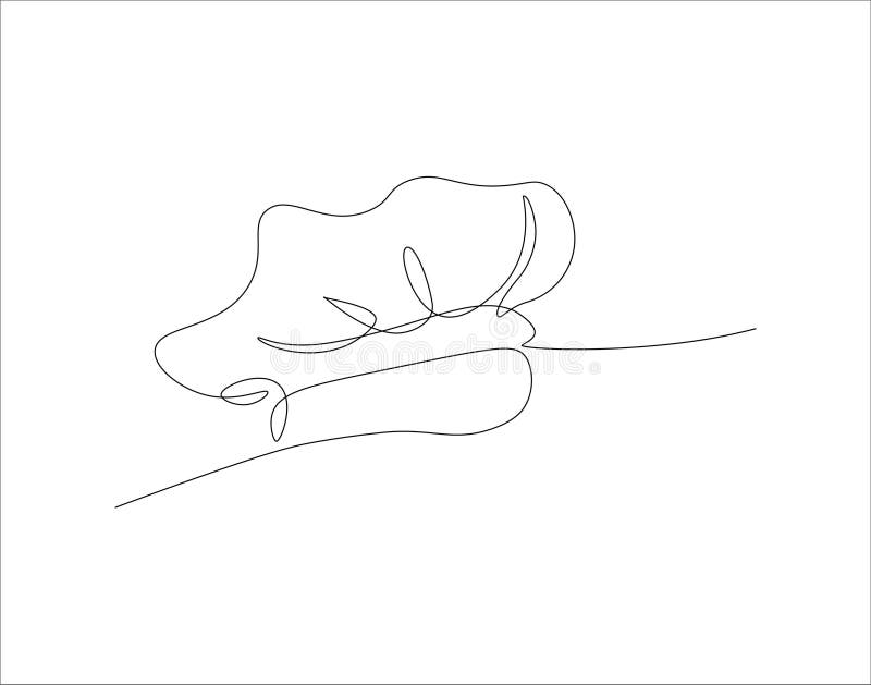 Continuous Line Drawing Of Chef Hat. One Line Of Chef Hat. Chef Hat Continuous Line Art. Editable Outline vector illustration
