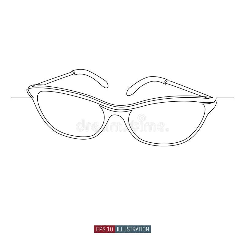 Glasses Box Template, Vector with Die Cut / Laser Cut Lines. Sunglasses