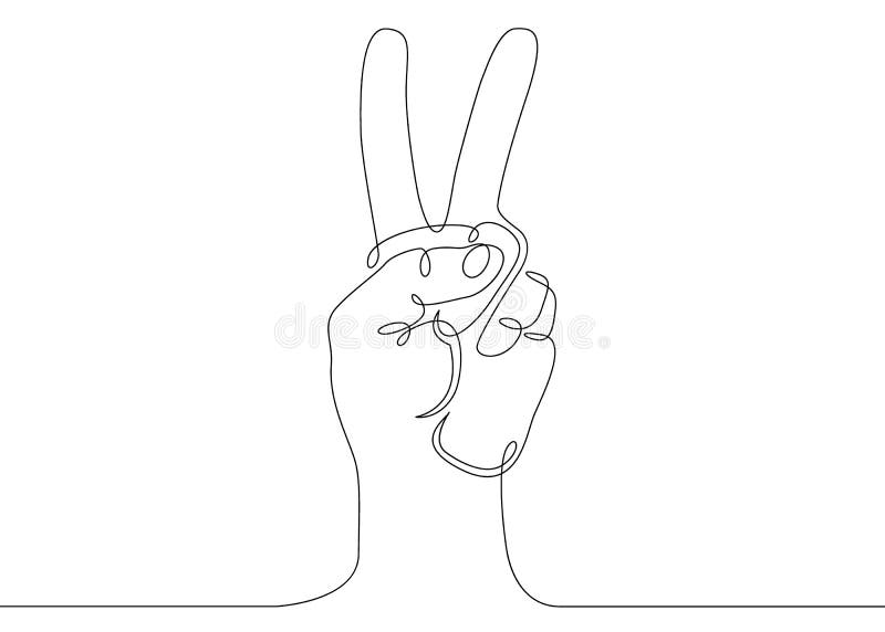 Hand Victory Stock Illustrations 46,393 Hand Victory Stock
