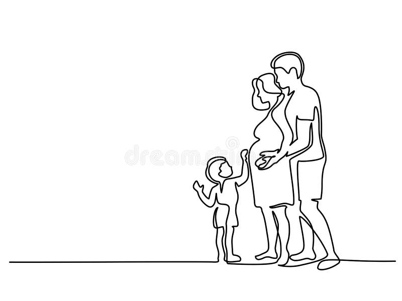 Motherhood drawing pregnant woman baby icons colored cartoon ai eps vector  | UIDownload