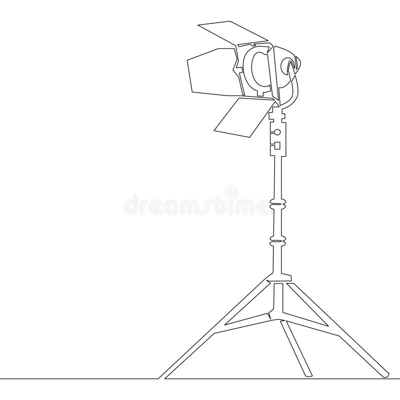Spotlight On White Background. Searchlight Concept. Vector Illustration