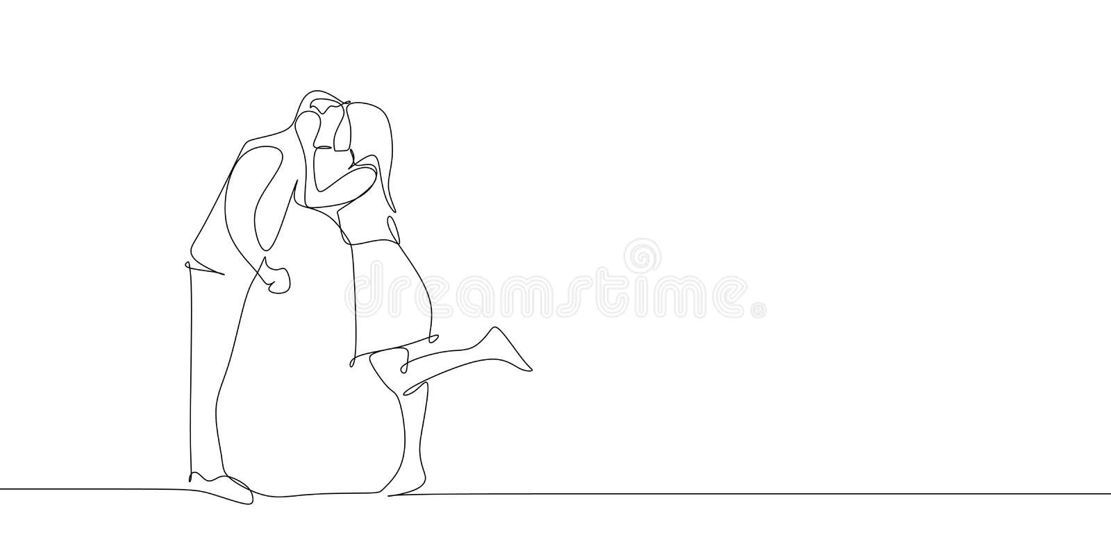Couple Valentine Line Pencil Drawing Vector Love Woman Man Romantic Stock  Vector by ©2037519.gmail.com 609878998