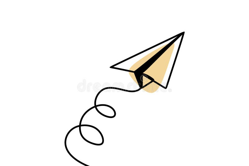 Paper Plane Continuous Line Drawing Stock Illustrations 621 Paper