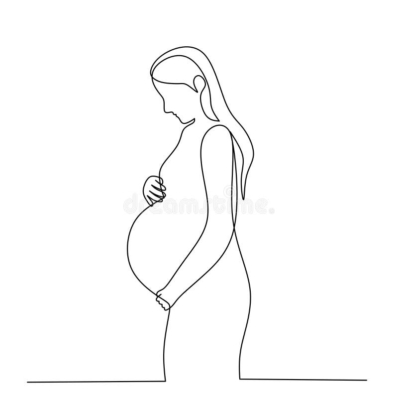 Pregnant Woman Sketch PNG Transparent Images Free Download | Vector Files |  Pngtree