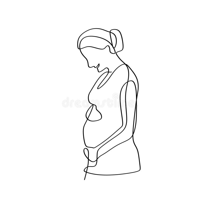 Set pregnant woman silhouette pregnant sketch  Stock Illustration  26476947  PIXTA