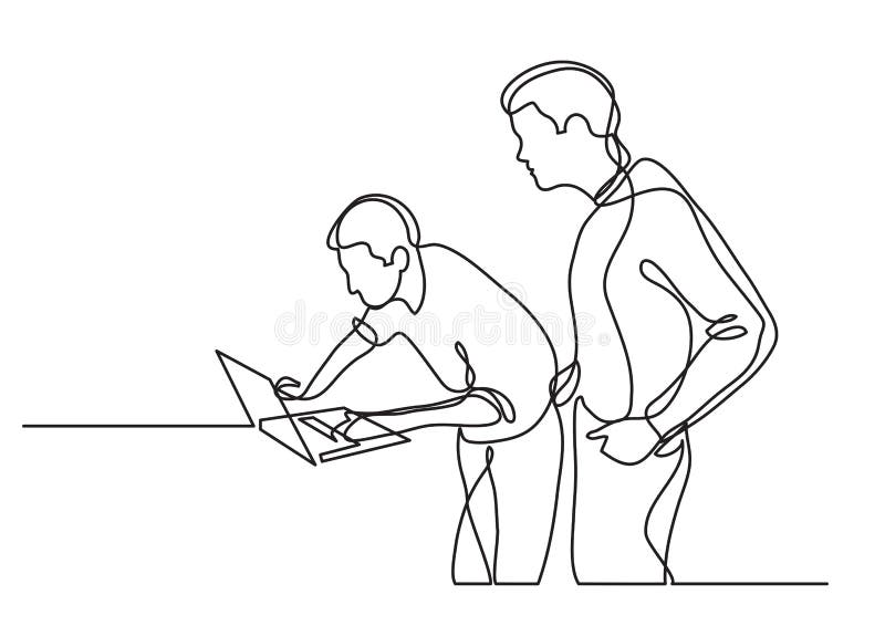 Programmers working vector stock vector. Illustration of business ...