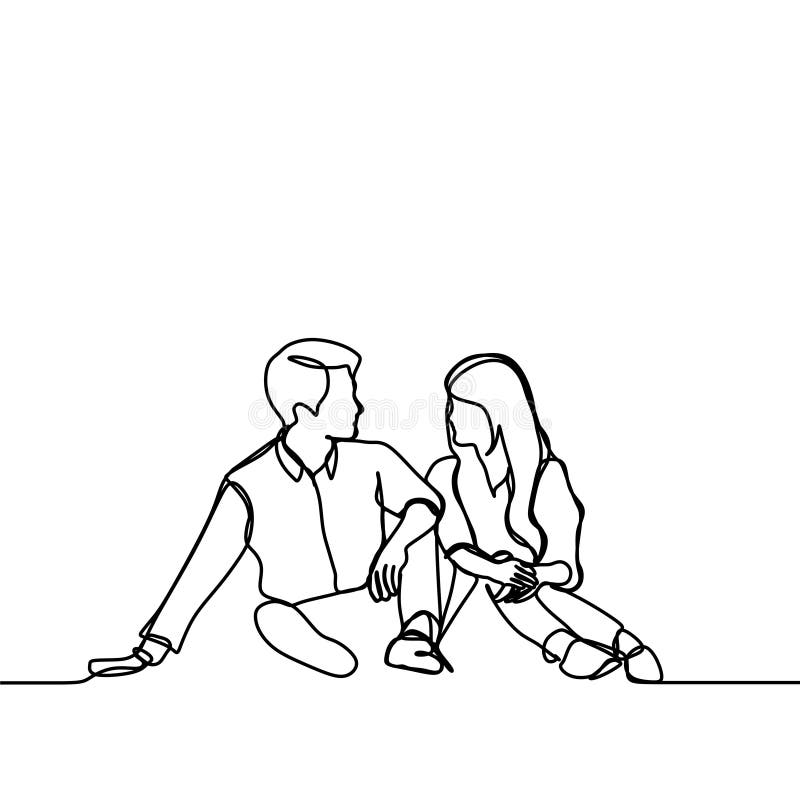 easy contour drawings of a couple easy contour drawings of a couple