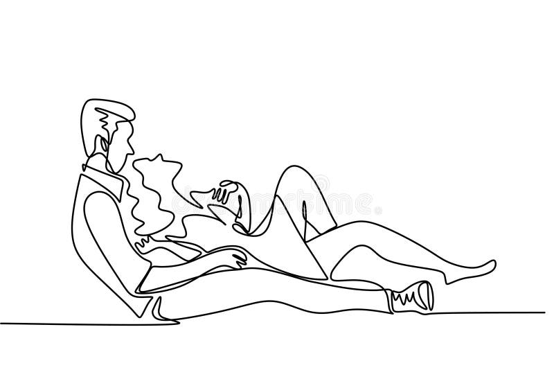 Continuous Line Drawing. Romantic Couple in Love. Man and Woman