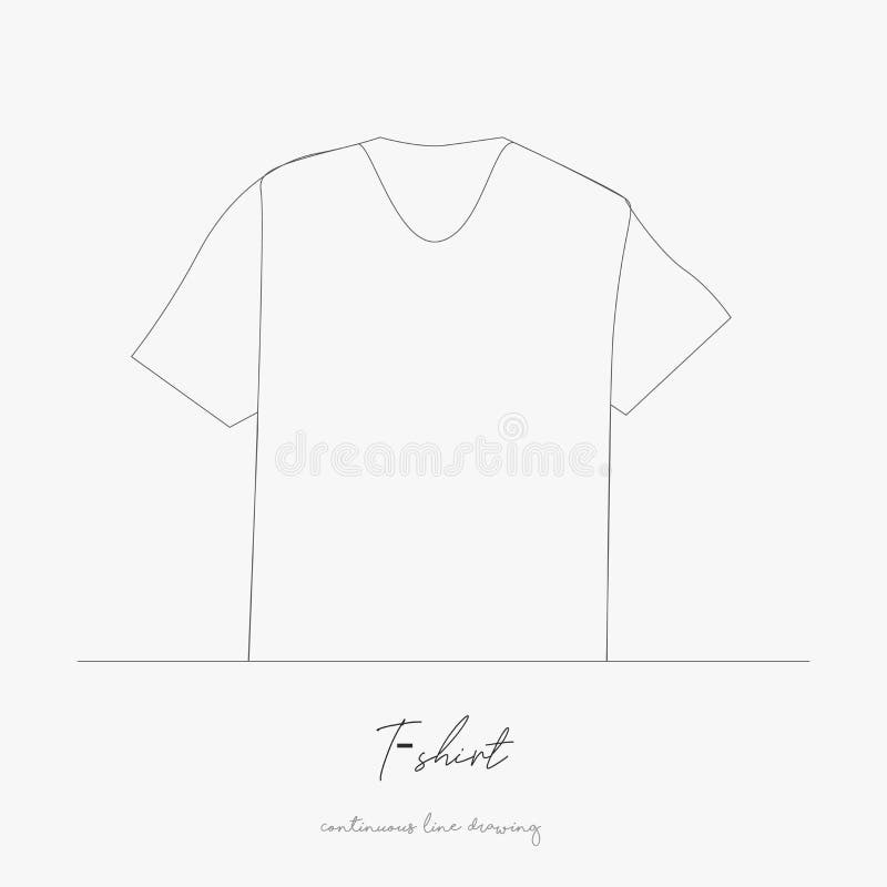 Continuous Line Drawing. Tshirt. Simple Vector Illustration. Tshirt