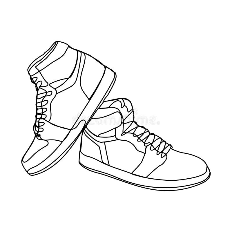 Shoes footwear design fashion flat sketch Vector Image