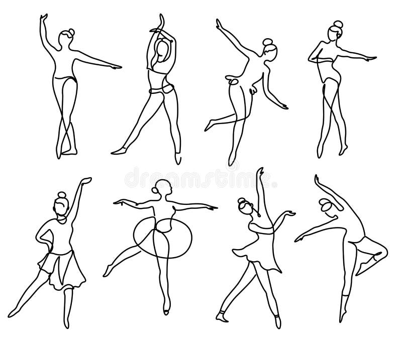 Ballet Dancer hand drawn graphic illustration