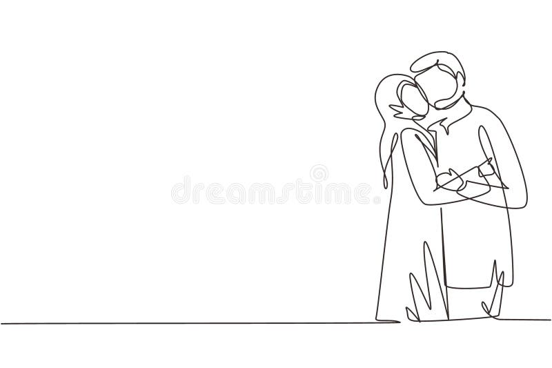 Kissing men and women line drawing - Stock Illustration [92511928] - PIXTA