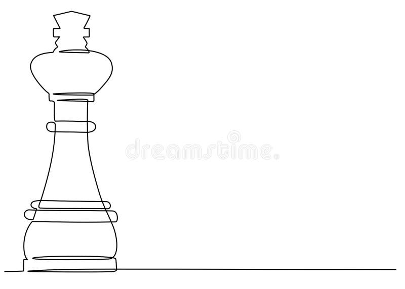 The king chess piece on a chess board. Hand drawn sketch Stock Vector Image  & Art - Alamy