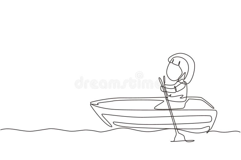 Premium Vector  Continuous line drawing from the boat traveling at high  speed in the waters.