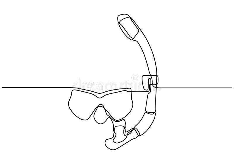 SCUBA gear drawing stock vector. Illustration of coral 22459448