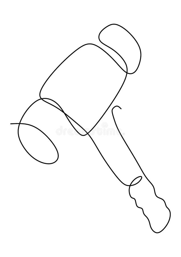 One Line Drawing Hammer Stock Illustrations 255 One Line Drawing Hammer Stock Illustrations