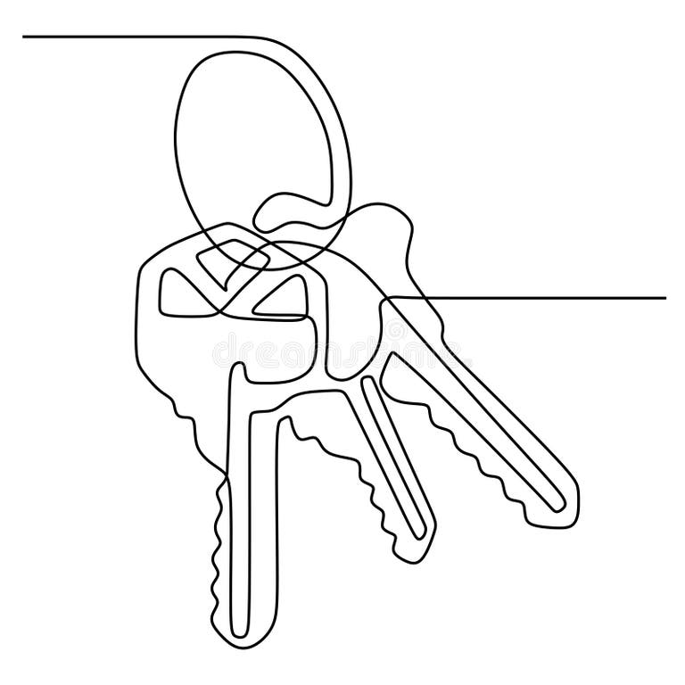 Keys Line Art Stock Illustrations 2643 Keys Line Art Stock