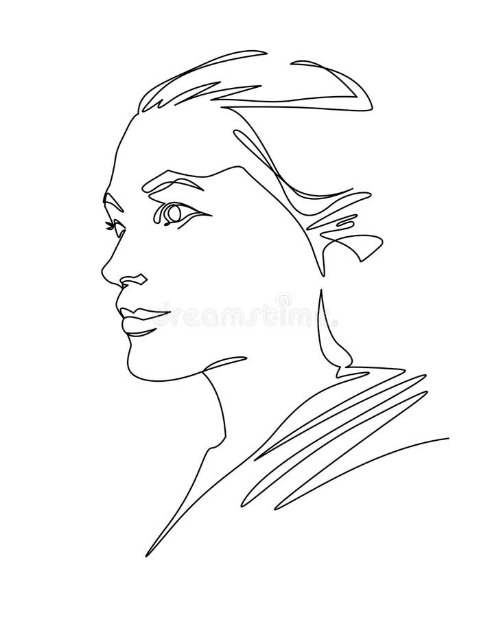 Beautiful young woman sketch Royalty Free Vector Image
