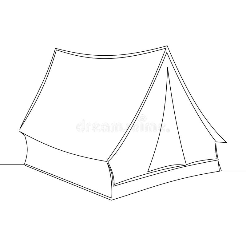 Vector Isolated Sketch Tent Hike Stock Vector (Royalty Free) 1081892225 |  Shutterstock