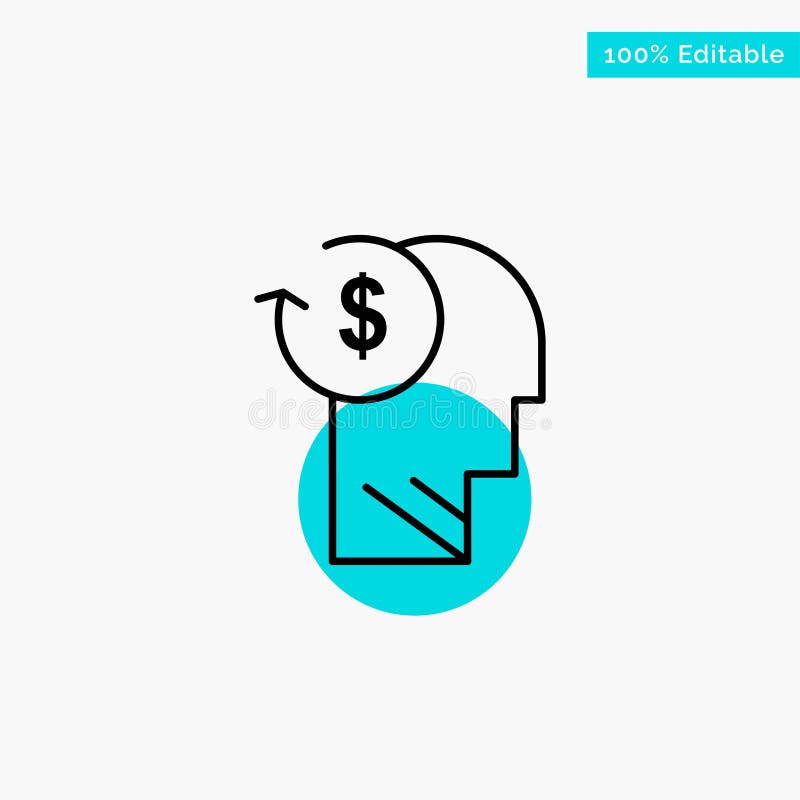Conto, avatar, costi, impiegato, profilo, icona di vettore del punto del cerchio di punto culminante del turchese di affari illustrazione di stock Conto, avatar, costi, impiegato, profilo, icona di vettore del punto del cerchio di punto culminante del turchese di affari illustrazione di stock