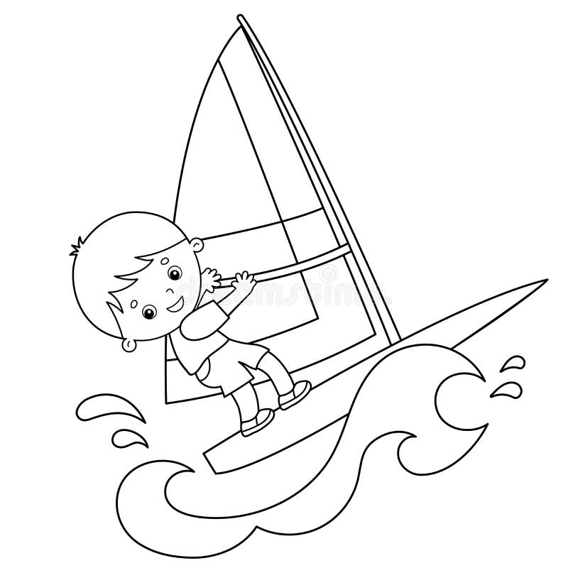 infantil trator dentro rabisco esboço linhas. desenho animado