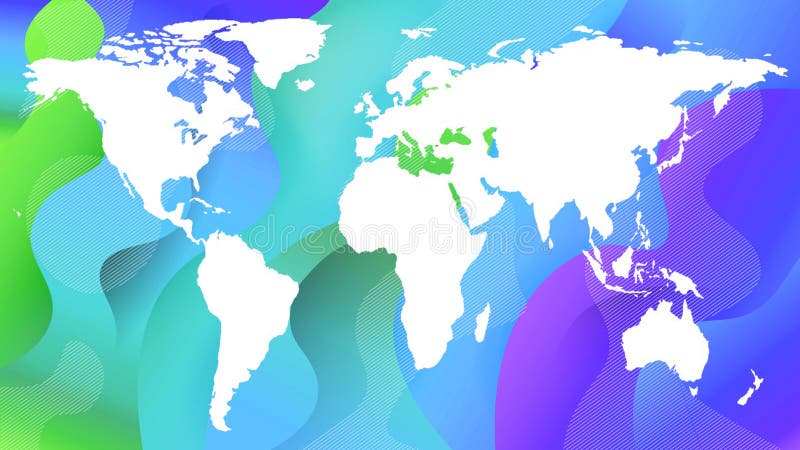 Contorno del mapa del planeta en un verde y azul blancos libre illustration Contorno del mapa del planeta en un verde y azul blancos libre illustration