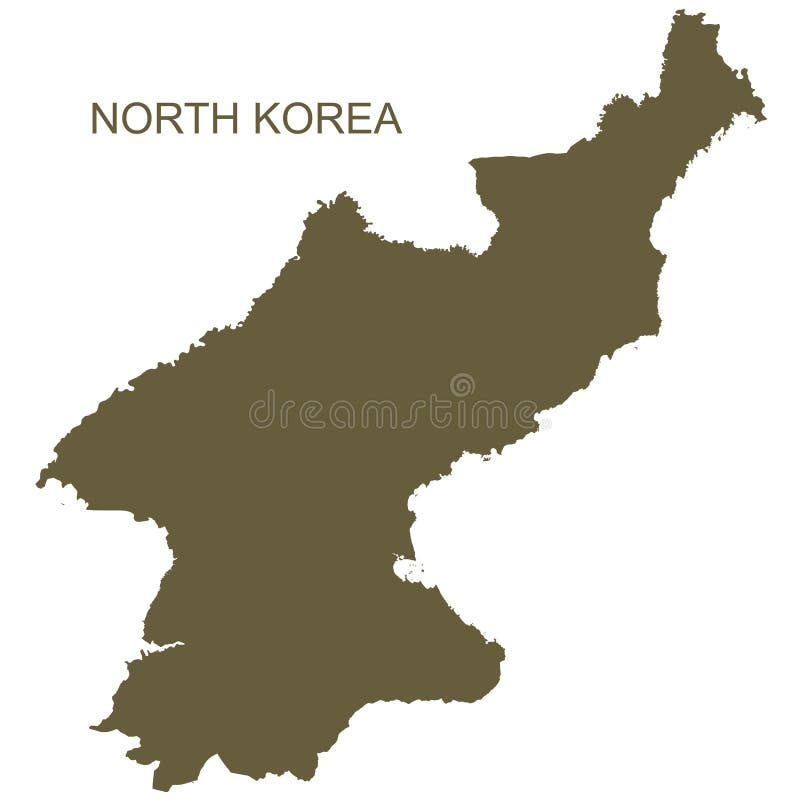 Contorno della Corea del Nord di vettore illustrazione vettoriale