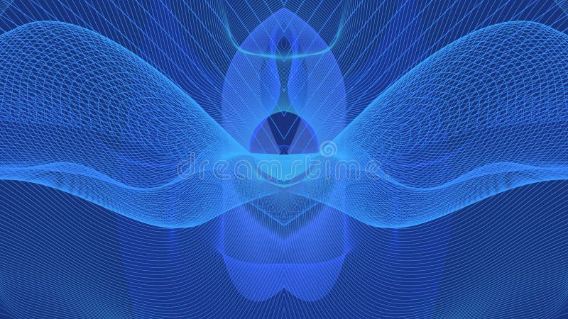 Contour bleu boucles de lumière multicolore arrière-plan illustration libre de droits