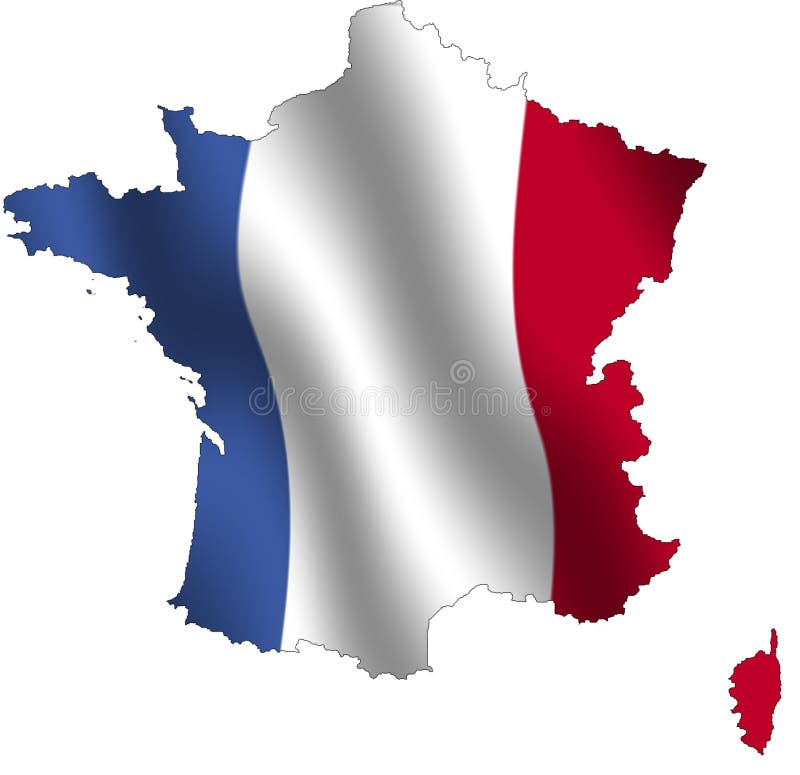 Contour de la France illustration libre de droits Contour de la France illustration libre de droits