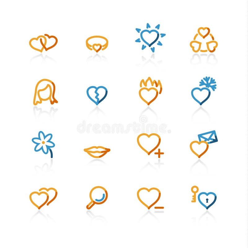 Contour love icons