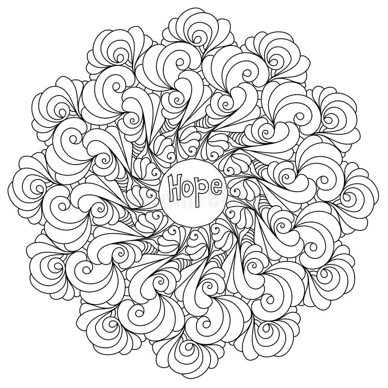 Hope - Anti stress Adult Coloring Pages