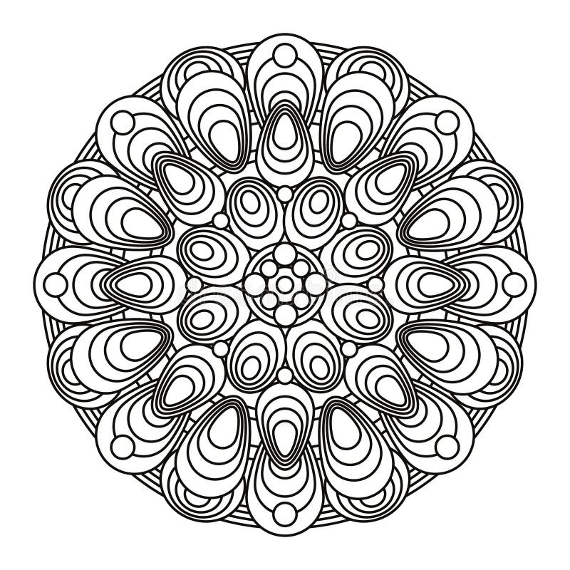 Download Contour, Monochrome Mandala. Ethnic, Religious Design ...