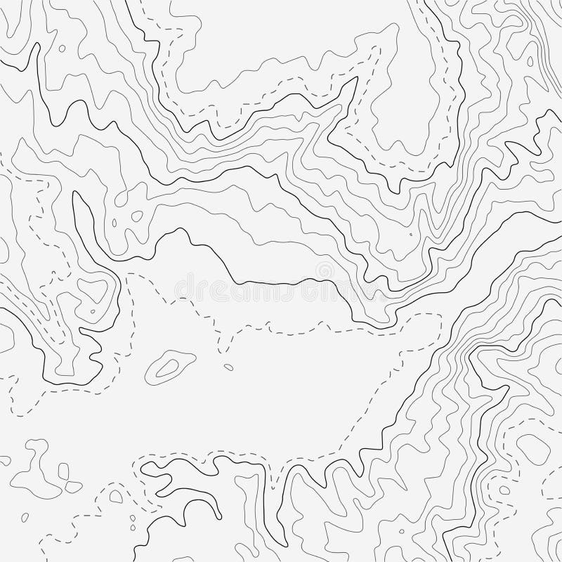 Contour topographic map. Geographic grid map background. Vector illustration royalty free illustration