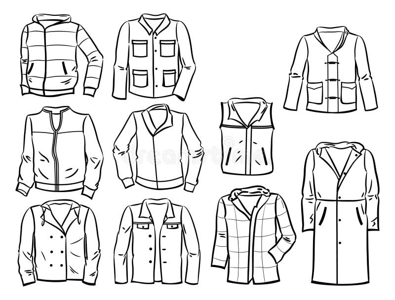 Set of mens jackets stock vector. Illustration of jackets - 29952862