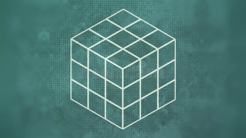 Contours of white cubes form a single composition. 3d rendering vector illustration