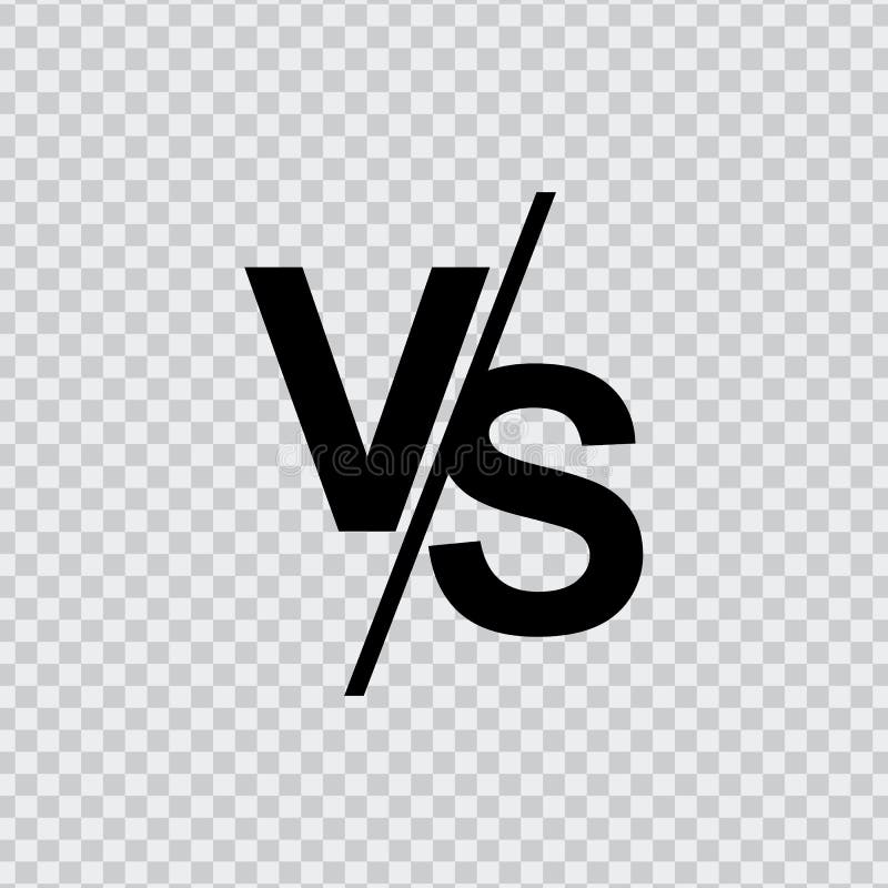 VS versus letters vector logo isolated on transparent background. VS versus symbol for confrontation or opposition design concept. VS versus letters vector logo isolated on transparent background. VS versus symbol for confrontation or opposition design concept