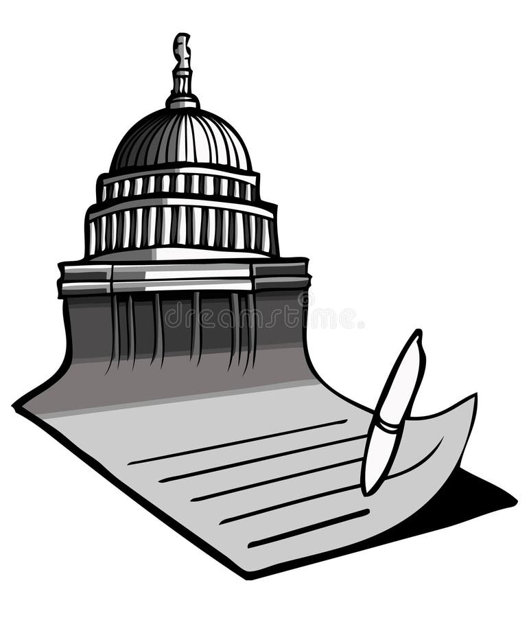 Contract royalty free illustration