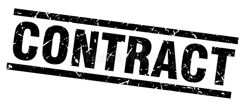 Contract stamp stock vector. Illustration of square - 122175667