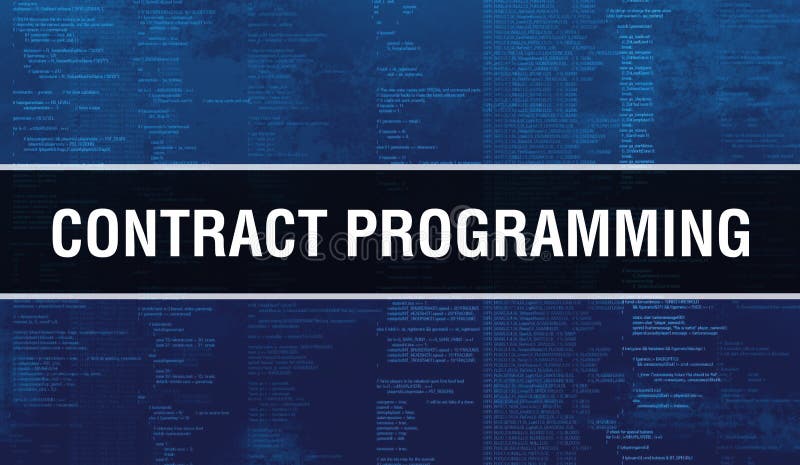 Contract programming with Digital java code text. contract programming and Computer software coding vector concept. Programming coding script java, digital program code with contract programming on. Programming coding script java stock images, royalty-free photos and pictures