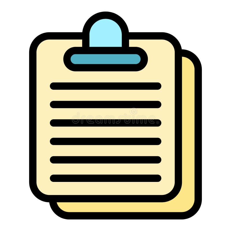 Contract writing icon color outline vector vector illustration