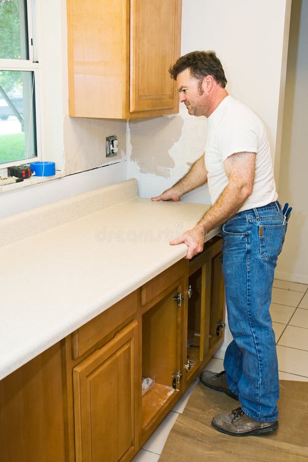 Contractor Installing Insulation Stock Photo Image of home, concrete